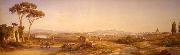 unknow artist View of Rome from Via Trionfale, close to the Madonna del Rosario convent. USA oil painting artist